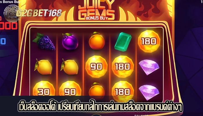 เว็บสล็อตออโต้ เปรียบเทียบกลไกการเล่นเกมสล็อตจากแบรนด์ต่างๆ